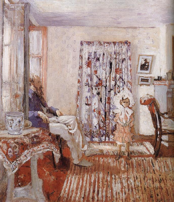 Edouard Vuillard The LuSaiEr sitting by the window Norge oil painting art